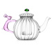 Ichendorf Milano designové konvice Alice Teapot Pink Rabbit & Green Mushrooms