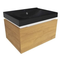 Koupelnová skříňka s umyvadlem SAT Feel 60x30x46 cm dub medový mat SATFEEL60DMU1MB