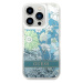 Guess GUHCP14LLFLSN hard silikonové pouzdro iPhone 14 PRO 6.1" green Flower Liquid Glitter