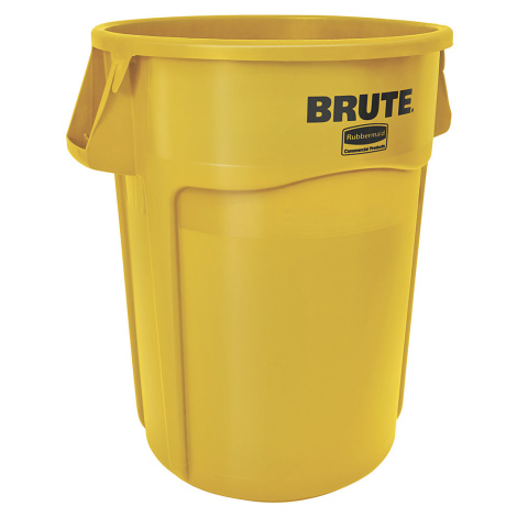 Rubbermaid Univerzální kontejner BRUTE®, kulatý, objem 166 l, žlutá