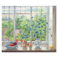 Obrazová reprodukce Cornflowers and Kitchen Garden, Easton, Timothy, 40 × 35 cm