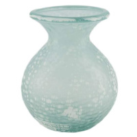 Váza skleněná matná bílá 19cm