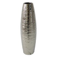 Keramická váza stříbrná 43cm