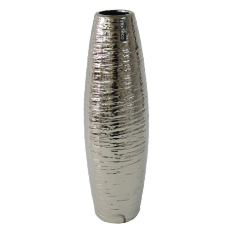 Keramická váza stříbrná 43cm StarDeco