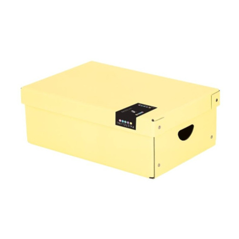 Krabice lamino 35,5 × 24 × 9 cm PASTELINI - žlutá OXYBAG