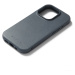 Mujjo Impact Leather pouzdro iPhone 15 Pro šedomodrý