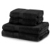 Černé froté bavlněné ručníky a osušky v sadě 4 ks Marina – DecoKing