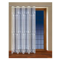 MyBestHome Dekorační žakárová záclona s řasící páskou KAMILA 250 bílá 200x250 cm