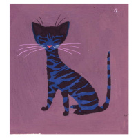 Obrazová reprodukce The Blue Cat, 1970s, Adamson, George, 40 × 40 cm