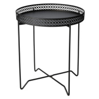 Odkládací stolek LACY 2 černá, ⌀ 40 cm