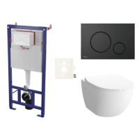 Cenově zvýhodněný závěsný WC set SAT do lehkých stěn / předstěnová montáž+ WC VitrA Sento SIKOSS