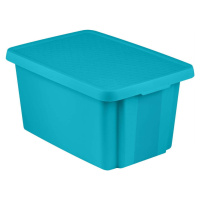 Modrý úložný box s víkem Curver Essentials, 45 l