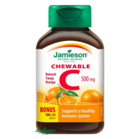 Jamieson Vitamín C 500 mg pomeranč cucací 120 tablet