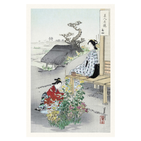 Plakát, Obraz - The Chrysanthemums, Ogata Gekko, 26.7 × 40 cm
