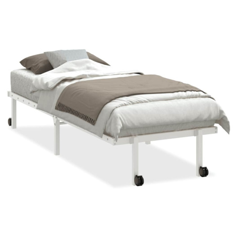 vidaXL Rám postele bez matrace skládací bílý 75x190 cm ocelový