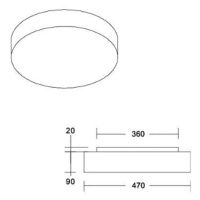 BRUMBERG BRUMBERG LED stropní svítidlo Celtis Maxi, 3 000 K, světle šedé