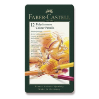 Pastelky Faber Castell Polychromos plech.krabička 12ks Faber-Castell