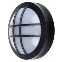 Solight LED venkovní osvětlení kulaté s mřížkou, 13W, 910lm, 4000K, IP65, 17cm, černá WO753