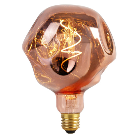 E27 stmívatelná LED lampa G125 růžová 4W 70 lm 1800K Calex