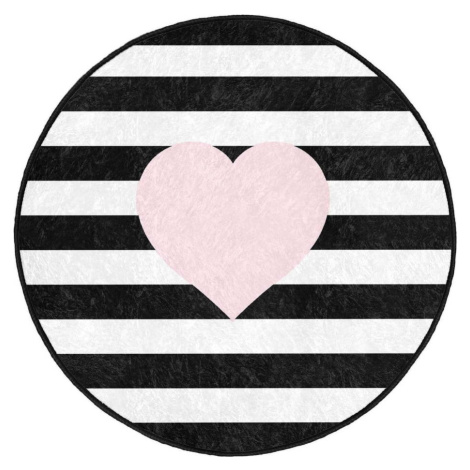 Černo-bílý dětský koberec ø 100 cm Comfort – Mila Home