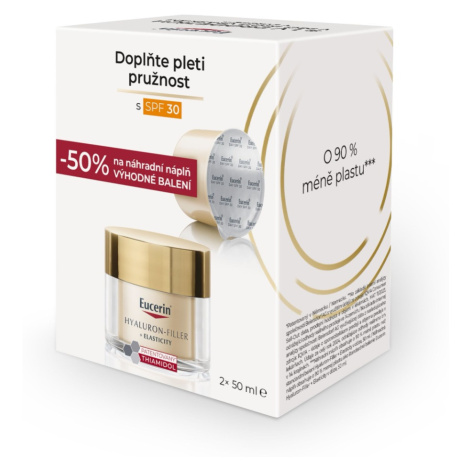 Eucerin Hyaluron-Filler + Elasticity SPF30 denní krém a náhradní náplň 2x50 ml