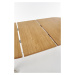 Jídelní kulatý rozkládací stůl SORBUS –⁠ 100x100x77 (+100) medový dub