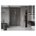 MEXEN/S Velar Duo posuvné sprchové dveře 140, transparent, złote 871-140-000-02-50