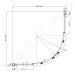 RAVAK Blix Sprchový kout čtvrtkruhový BLCP4-90, 880-900 mm, lesklý hliník/čiré sklo 3B270C00Z1