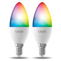 Calex Calex Smart LED svíčka E14 B35 4,9W CCT RGB sada 2 ks