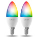 Calex Calex Smart LED svíčka E14 B35 4,9W CCT RGB sada 2 ks
