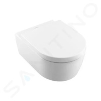 VILLEROY & BOCH Avento Závěsné WC se sedátkem SoftClosing, DirectFlush, CeramicPlus, alpská bílá