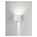 NOVA LUCE venkovní nástěnné svítidlo COMO bílý hliník LED 2x3W 3000K 220-240V nastavitelný úhel 