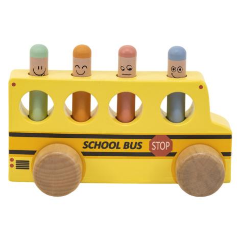 New Classic Toys Pop-up - vyskakovací kolíčky - školní autobus