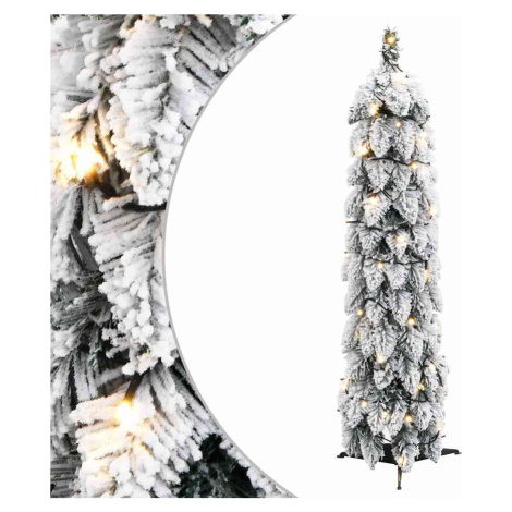 vidaXL Umělý vánoční stromek s LED osvětlením zasněžený 45 LED 90 cm