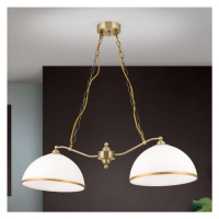 Orion Orion HL 6-1810/2 - Lustr na řetězu OLD LAMP 2xE27/40W/230V bílá/mosaz