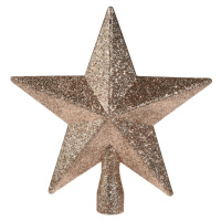 Vánoční špička na stromeček Glitter star růžová, 19 x 19 x 5 cm