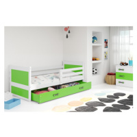 Dětská postel RICO 80x190 cm Zelená Bílá