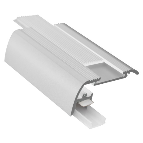 CENTURY AL PROFIL schodišťová lišta 65x28mm pro LED pásek 8mm rovný svit opálový kryt IP20 délka