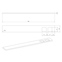 SAPHO ABELINE police + 2 sklenky, 800, rockstone, bílá mat AE802-0101-01