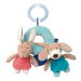 Sigikid kolečko Pes a Zajíc blue linie baby hračka na zavěšení na autosedačku 25 cm