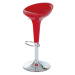 Barová židle NIPPON, červená/plast chrom