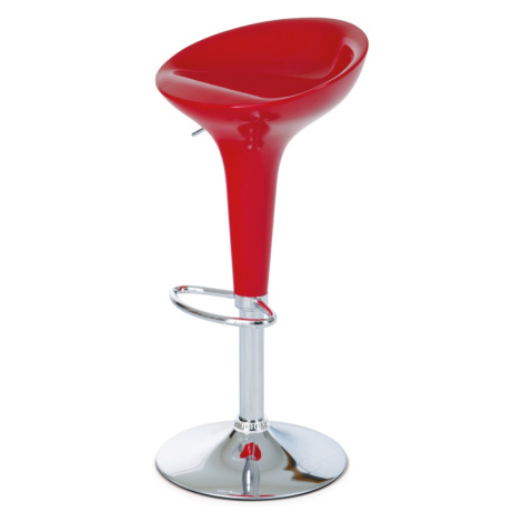 Barová židle NIPPON, červená/plast chrom Autronic