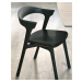 Jídelní židle Bok - lakovaný dub - černá - Černá kůže - Ethnicraft