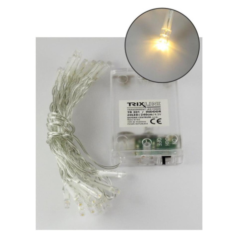 LED  řetěz 20xLED/2 funkce 2,4m teplá bílá P493