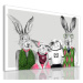 Obraz na plátně HIPSTER RABBIT FAMILY E různé rozměry Ludesign ludesign obrazy: 80x60 cm