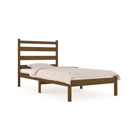 Rám postele medově hnědý masivní borovice 100 × 200 cm, 3103641 SHUMEE