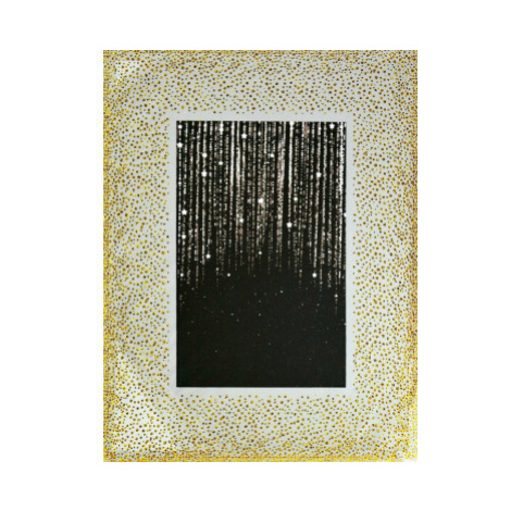 Fotorámeček skleněný 10x15 cm, zlaté třpytivé tečky Asko