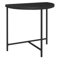 Zahradní stůl černý 80 × 50 × 75 cm polyratan, 316654
