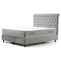 Světle šedá boxspring postel s úložným prostorem 140x200 cm Sonata – Kalune Design