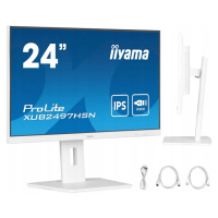 Bílý monitor iiyama ProLite XUB2497HSN-W1 24 Ips Led 1ms 100Hz /hdmi Dp